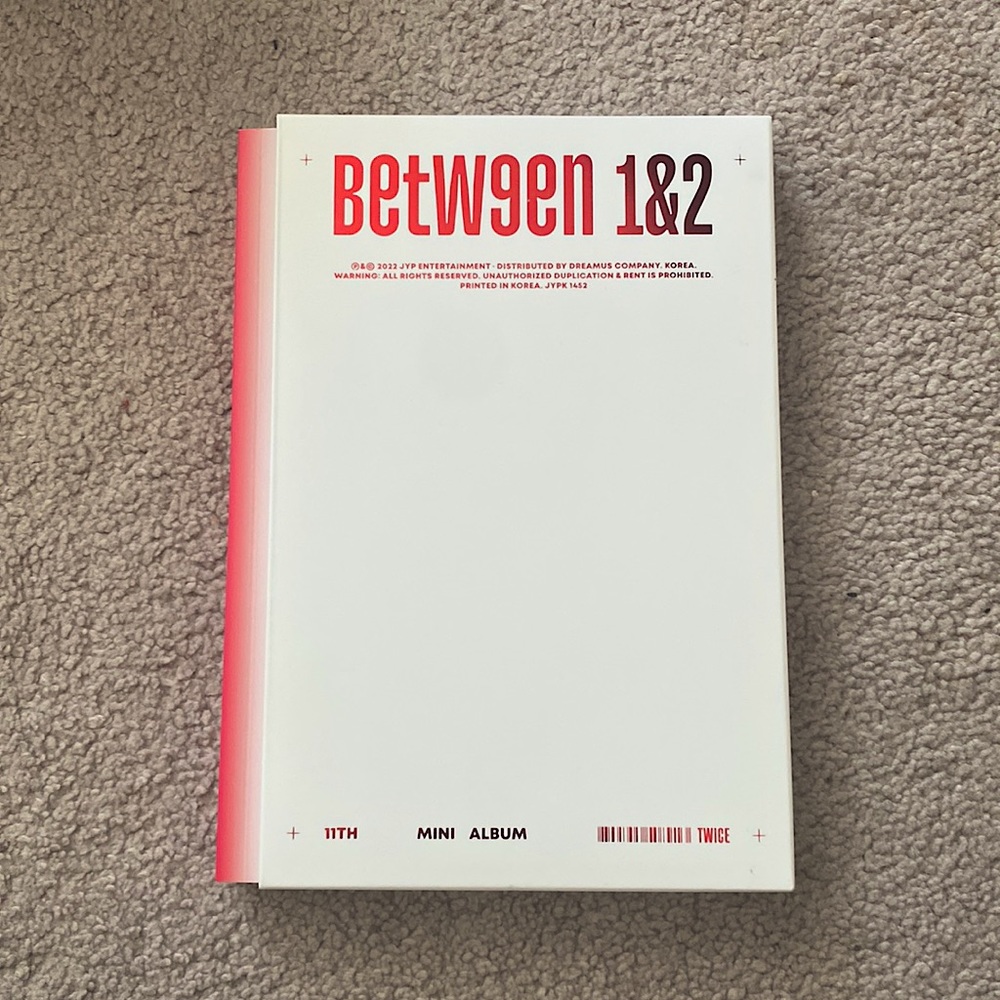 Kpop album Twice Between 1&2 All inclusions +1 Extra photocard and POB benefitpc